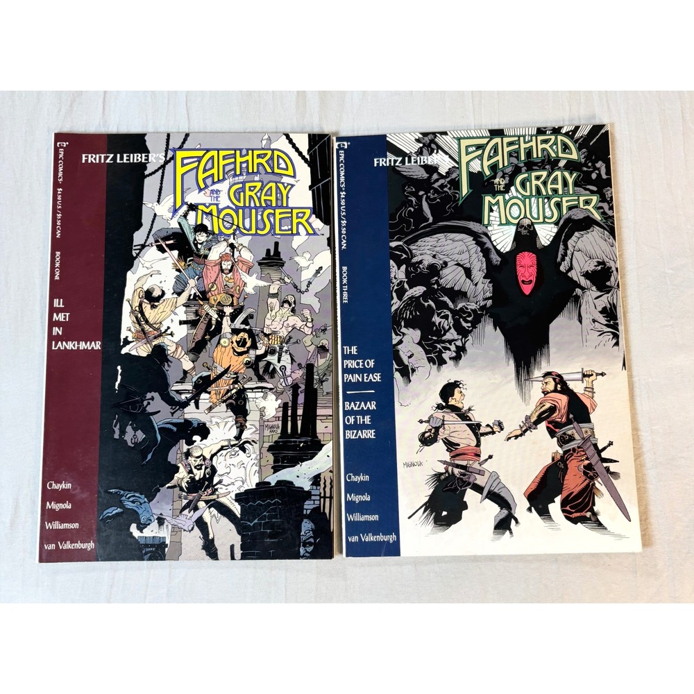 Fafhrd and the Gray Mouser Epic Comics Book 1 3 Mike Mignola Chaykin Lot